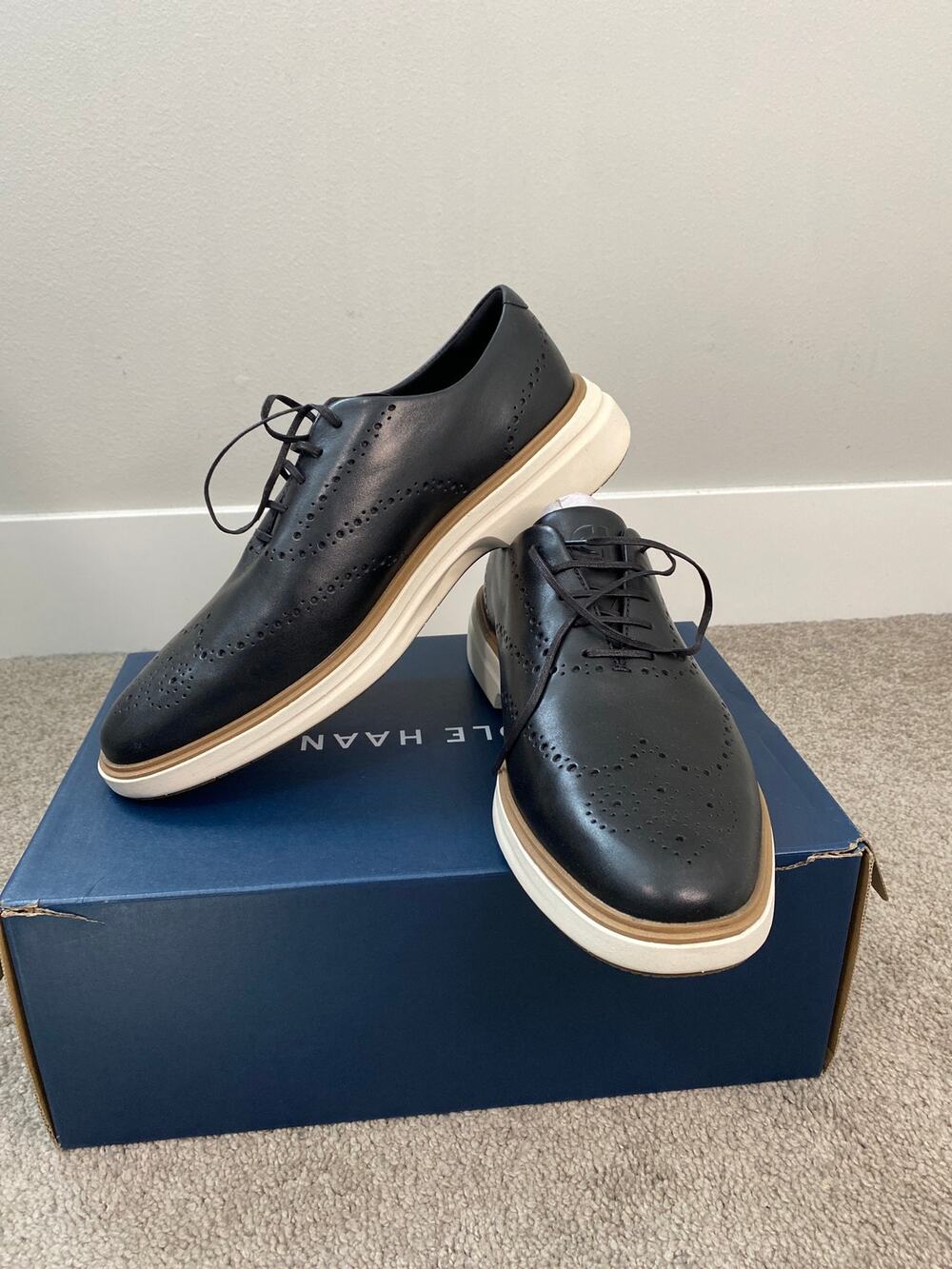 New Cole Haan CTY Spectre Wing Oxford Men’s Shoes, Black Size 10